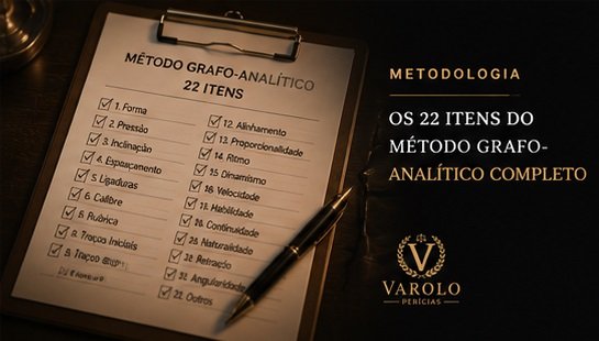 Os 22 itens do método grafo-analítico completo
