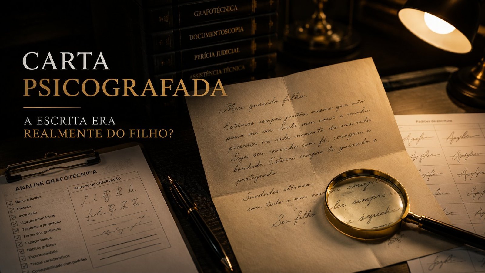 Carta psicografada — análise grafotécnica, a escrita era realmente do filho?